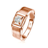 Herrenring aus sterling silber mit 0,8 kt D-Farbener Moissanit - Siegelring-shop
