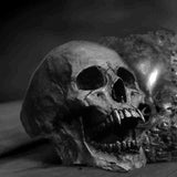 Edelstahl Herrenring im Gotik-Stil mit Totenkopf-Desig - Siegelring-shop