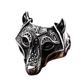 Norse Viking Wolf Ring aus Silber mit verzierten Details für Männer