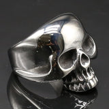 Punk-Stil Herrenring mit Totenkopf-Motiv aus Edelstahl - Siegelring-shop