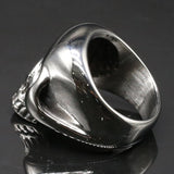 Punk-Stil Herrenring mit Totenkopf-Motiv aus Edelstahl - Siegelring-shop