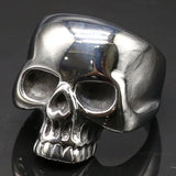Punk-Stil Herrenring mit Totenkopf-Motiv aus Edelstahl - Siegelring-shop