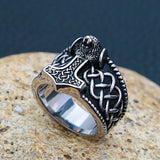 Nordischer Hammer Ring für Männer und keltischen Knoten