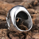 Edelstahl Herrenring im 3D Totenkopf-Design für Biker und Gothic-Stil - Siegelring-shop