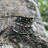 Gothic Wolf Amulett RingVerstellbarer Silberner Herren-Signet-Ring