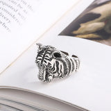 Siegelring mit Tigerkopf-Design aus 925er Sterlingsilber