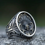 Übertriebener Totenkopf Siegelring für Männer Gothic Style