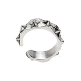 925er Sterlingsilber Ring mit Sternen-Muster Handgefertigte - Siegelring-shop