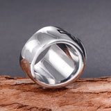 Jesus Kreuz Ring aus Edelstahl Biker Signet Ring mit detailgetreuer Gravu