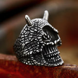 Gothic Schwarzer Teufels Cyclops Skull Ring für Männe