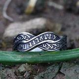 Edelstahl Ring mit Wikinger Runen und kreativem Design