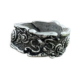 Gothic Wolf Amulett RingVerstellbarer Silberner Herren-Signet-Ring