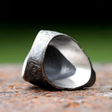 Gothic Skull Ring aus Edelstahl 316L für Herren Dunkelgrau