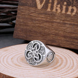 Edelstahl Viking Trinity Rune Ring für Männer Odin Valknut