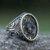 Übertriebener Totenkopf Siegelring für Männer Gothic Style