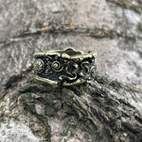 Gothic Wolf Amulett RingVerstellbarer Silberner Herren-Signet-Ring