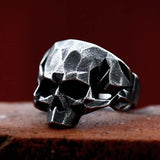 Herrenring aus 316L Edelstahl mit Totenkopf-Design für Bike - Siegelring-shop