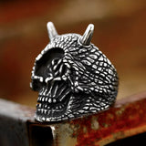 Gothic Schwarzer Teufels Cyclops Skull Ring für Männe