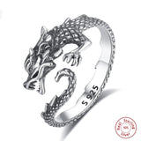 925 Sterling Silber Drachenring für Männer