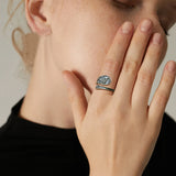 Bienenspoon-Ring aus 925 Sterling Silber mit antikem Desig