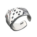 925 Sterling Silber Punkring mit Pokerkarten-Design