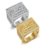 Hochwertiger Herren-Signet-Ring mitDas letzte Abendmahl - Siegelring-shop