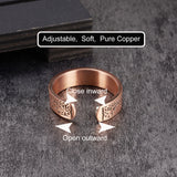 Kupfer Ring mit keltischem Muster und verstellbarem Cuff-Design