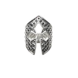 Kreuzring aus 925 Sterling Silber mit filigranem Muste