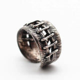 Wundstich-Ring für Männer Gothic Rock Offener Ring aus Silber