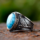 Herrenring mit  und Wolfemblem aus 316L Edelstahl
