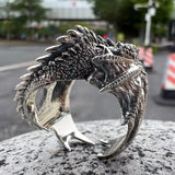 Größenänderung Drachenring für Männer im Gothic-Punk-Stil