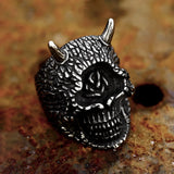 Gothic Schwarzer Teufels Cyclops Skull Ring für Männe