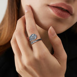Bienenspoon-Ring aus 925 Sterling Silber mit antikem Desig