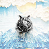 Ring mit Wolfsmotiv aus 925er Sterlingsilber Anspruchsvolles Desig