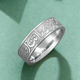 Ring mit arabischer Kalligraphie und Lotusblüten