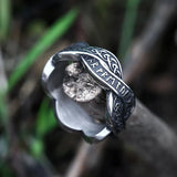 Edelstahl Ring mit Wikinger Runen und kreativem Design