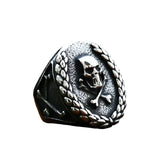 Gothic 316L Edelstahl Rings mit Vampir-Skull