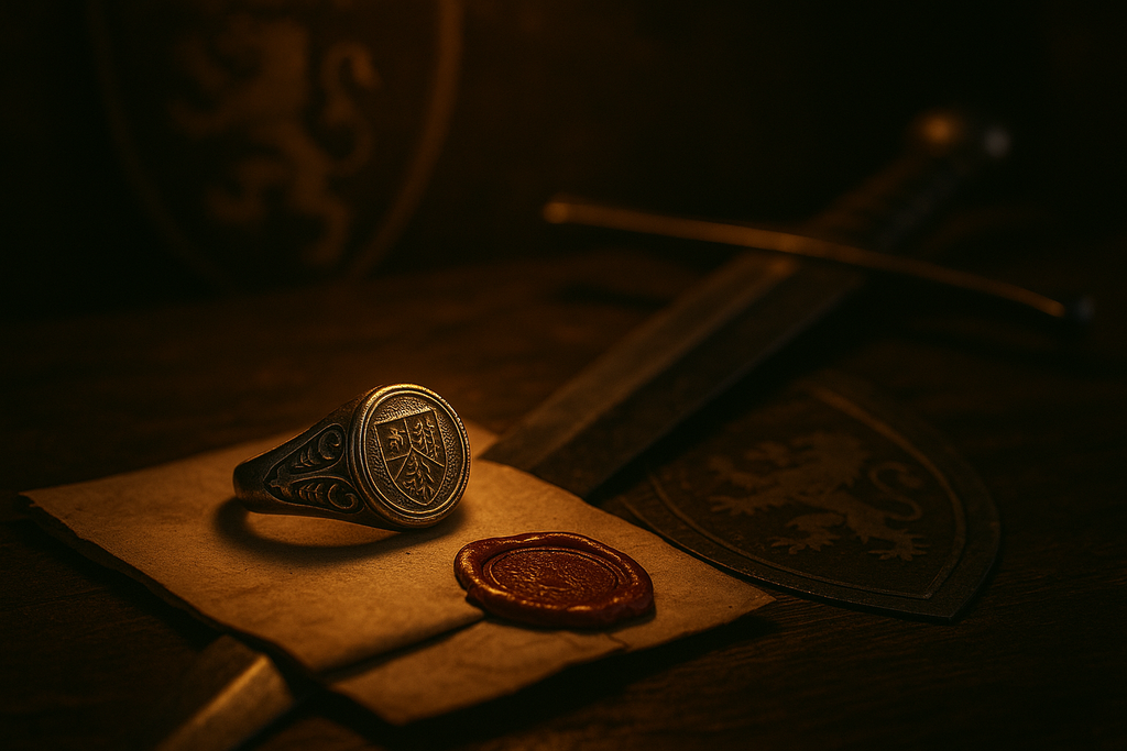 Pierścień sygnetowy w średniowieczu: symbol rangi, klanu i przysięgi.