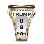 Herren-Siegelring Donald trump mit Prägung Silber & Gold - Siegelring-shop