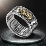 Buddhistische Ring Männers Pixiu Feng Shui Amulett verstellbarer Ring - Siegelring-shop