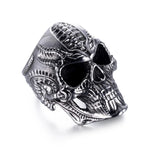 Herrenring im Punk-Stil mit Totenkopf-Design - Siegelring-shop