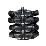 Ring aus Silber im Rock-Stil mit Fischgräten-Muster für Männer
