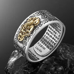 Buddhistische Ring Männers Pixiu Feng Shui Amulett verstellbarer Ring - Siegelring-shop