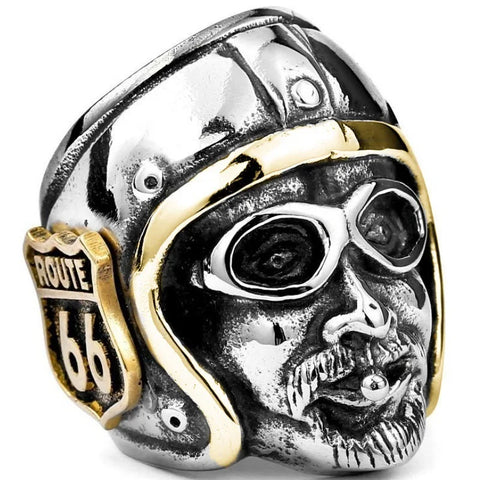 Biker-Totenkopf-Ring für Männer - Siegelring-shop