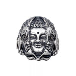 Ring des Herren Buddha-Kopf Zink / Legierung - Siegelring-shop