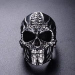 Herrenring im Punk-Stil mit Totenkopf-Design - Siegelring-shop