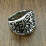 Bandidos Denmark ring made of 316L stainless steel with detailed engraving