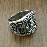 Bandidos Denmark ring made of 316L stainless steel with detailed engraving