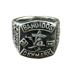 Bandidos Denmark ring made of 316L stainless steel with detailed engraving