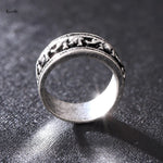 Herrenring mit Elefantengravur im Punk-Stil aus versilbertem Metall - Siegelring-shop